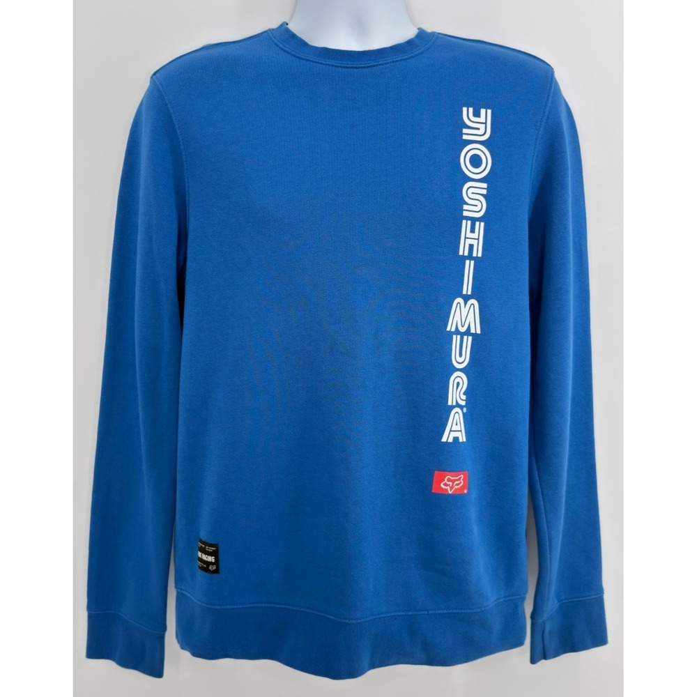 Fox Racing Yoshimura Crew Sweatshirt Men's M Blue Motocross Moto Graphic 26953